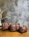 Set of 3 Block Printed Toiletry Bags / Pouches