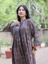 Pintuck Kurta - Nida Black