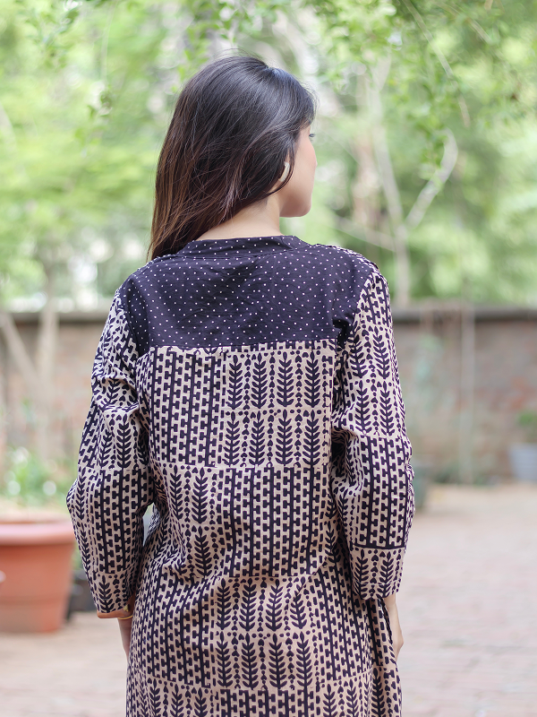 Pintuck Kurta - Nida Black