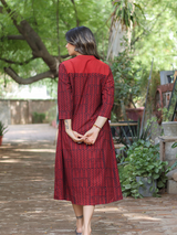 Pintuck Kurta - Nida Red