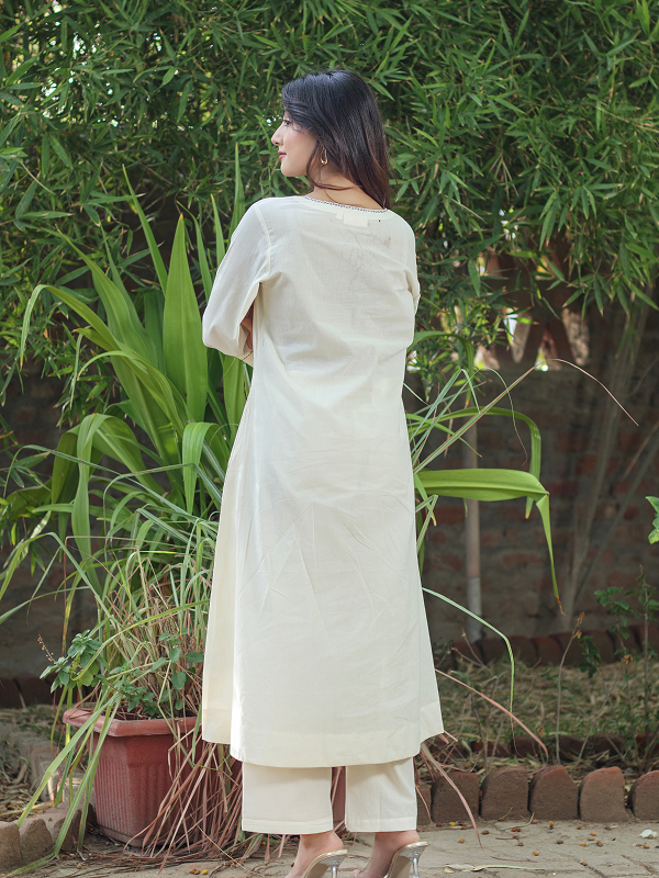 Co-ord Set of 2 - Evory Top & Pant With Hand Embroidery