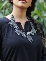 Co-ord Set of 2 - Black Top & Pant With Hand Embroidery