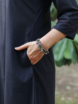 Co-ord Set of 2 - Black Top & Pant With Hand Embroidery