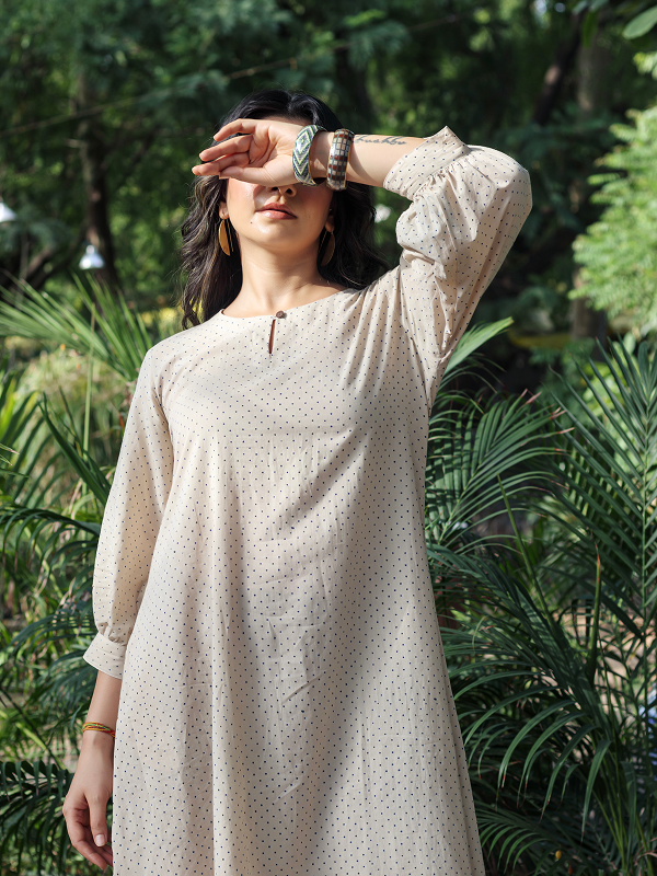 Ajrakh Polka Dot Dress