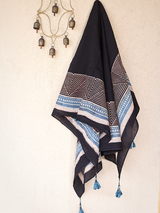 Cotton Scarf-Black 01