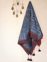 Cotton Scarf-Indigo 04