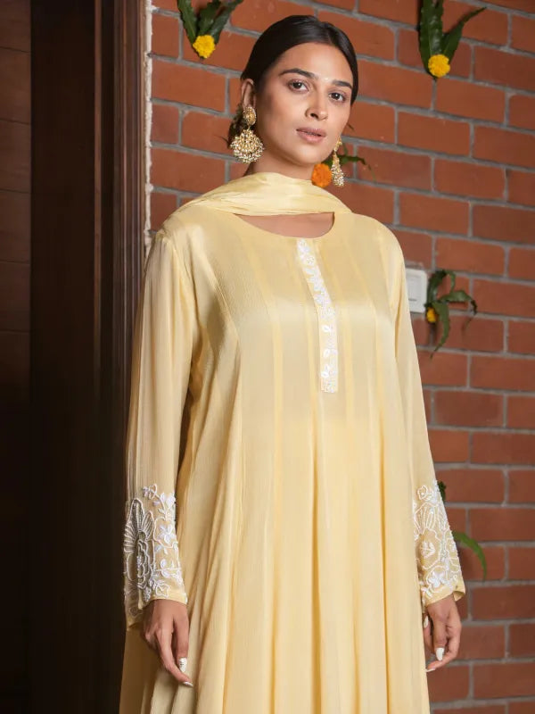 NOOR – BUTTERCUP YELLOW ANARKALI SET