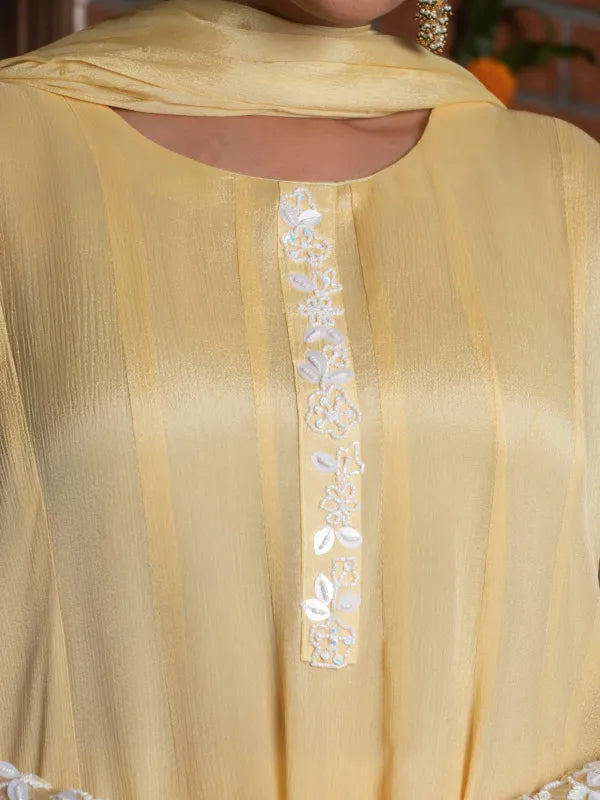 NOOR – BUTTERCUP YELLOW ANARKALI SET