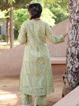Mint Green Hand Block Co-ord Set