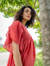 Crimson Breeze Flare Dress