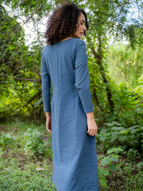 Riya Blue Stripe Dress