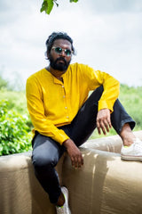 Sunny Yellow Kala Cotton Shirt
