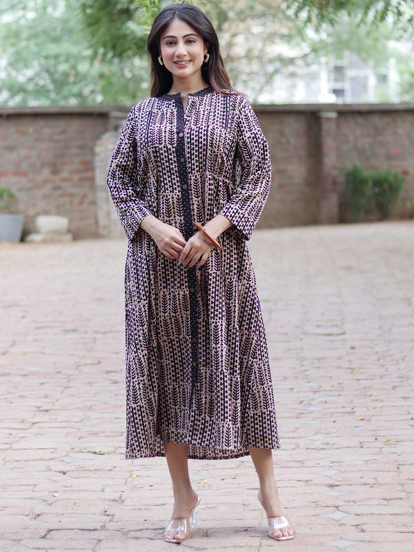 Pintuck Kurta - Nida Black