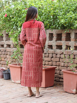 Pintuck Kurta - Nida Evory-Red