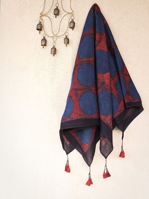 Cotton Scarf-Indigo 05