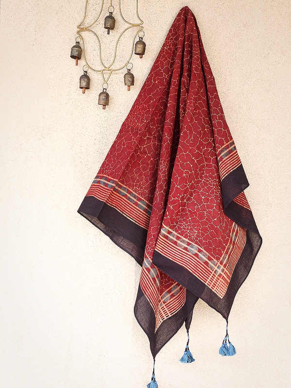 Cotton Scarf-Red 03