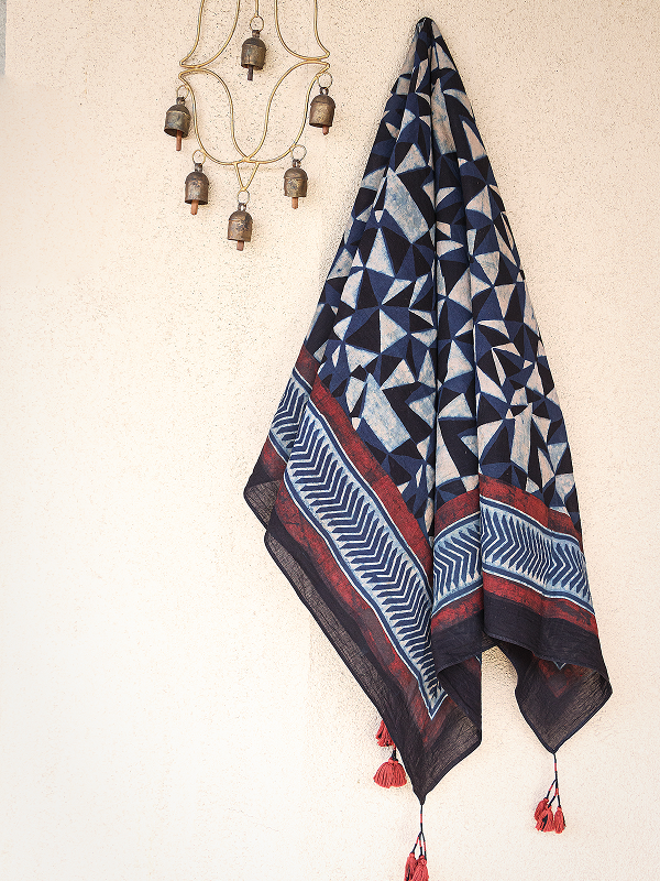 Cotton Scarf-Black 04