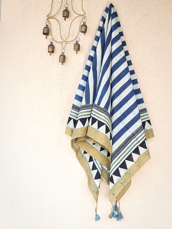 Cotton Scarf-Indigo 06