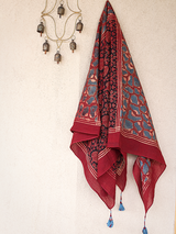 Cotton Scarf-Red 02