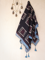 Cotton Scarf-Black 02