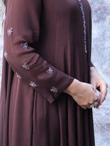 MOCHA BROWN FESTIVE SILK KURTA SET