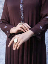 MOCHA BROWN FESTIVE SILK KURTA SET