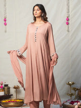 ROSEWOOD MIRROR WORK ANARKALI SET