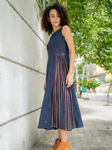 Indigo Stripe Fusion Dress