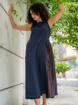Indigo Stripe Fusion Dress