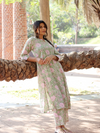 Pastel Green and Light Pink Hand Block Co-ord Set