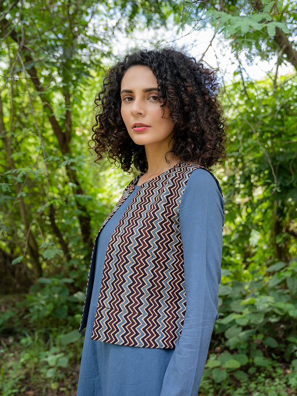 Riya Blue Stripe Dress