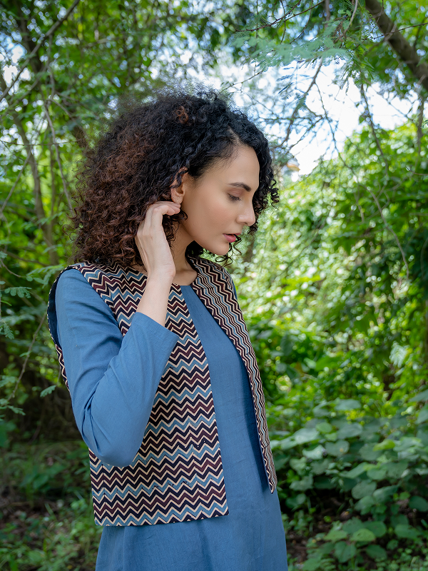 Riya Blue Stripe Dress